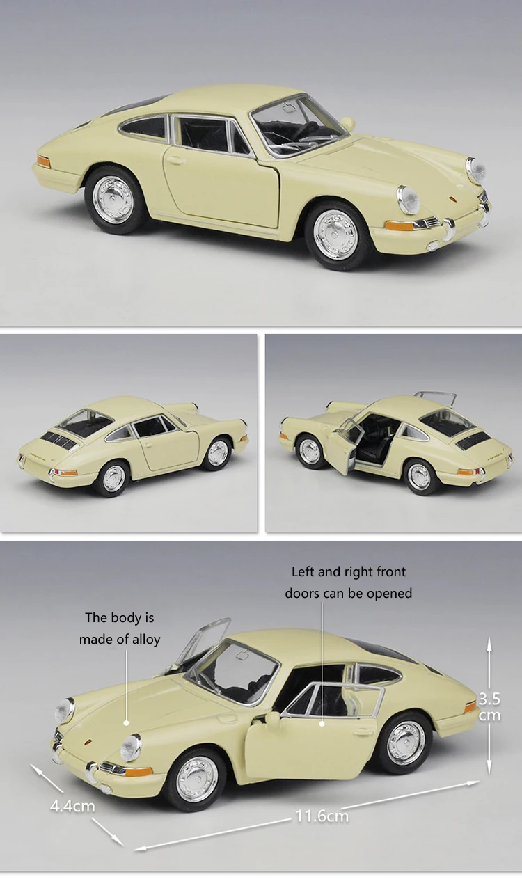 WELLY литой 1:36 Масштаб симулятор классическая модель автомобиля 1964 Porsche 911 оттягивающийся автомобиль металлический сплав игрушка автомобиль для детей Коллекция подарков