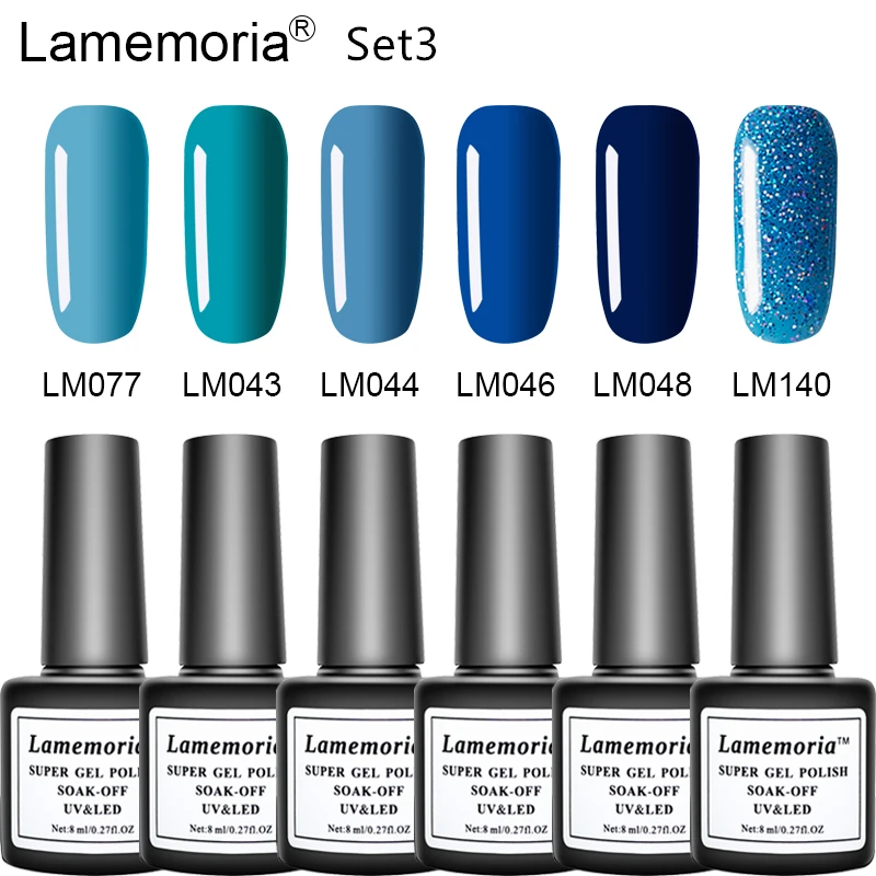Набор гель лаков для ногтей Lamemoria 8 мл набор маникюра верхнее Базовое покрытие Hybird