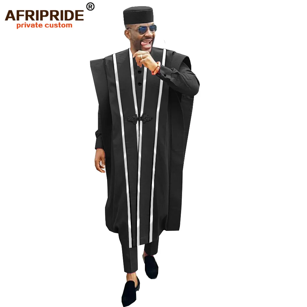 Африканская мужская одежда Agbada Robe Dashiki рубашки брюки из Анкары в стиле племени