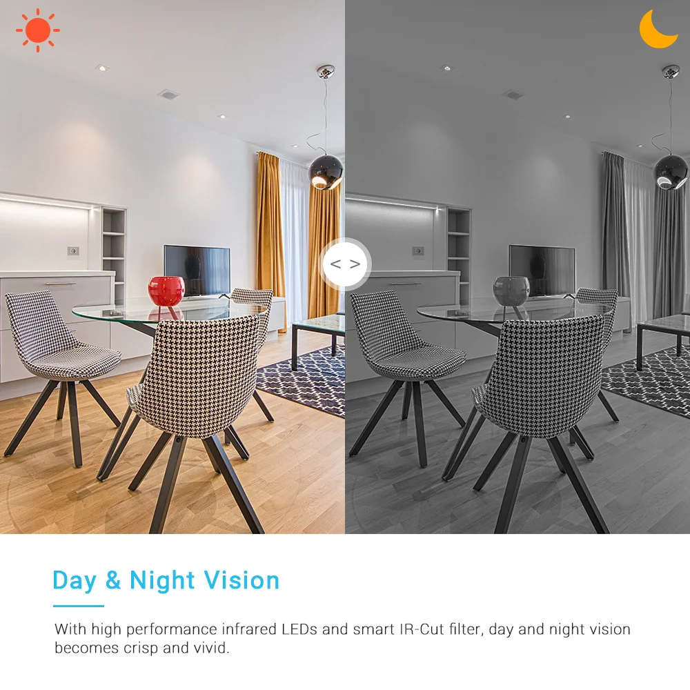 

HD1080P Wifi Camera Smart Wireless Indoor IP Camera Baby Monitor Auto Tracking Two Way Audio IR Night Vision V380