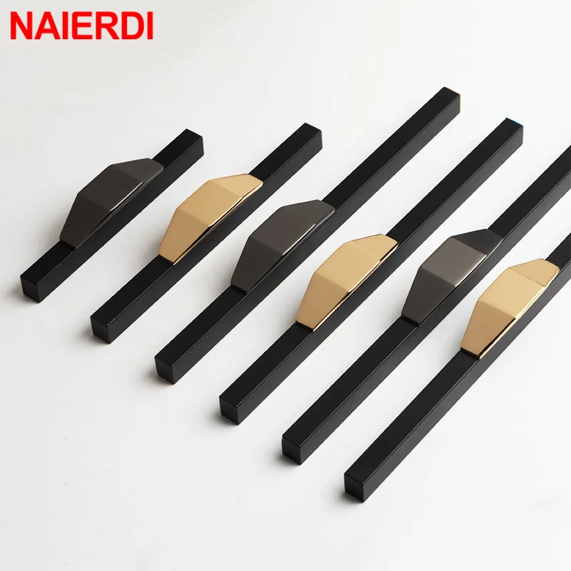 

NAIERDI Black Long Furniture Handle 800-1000mm Gold Kitchen Cabinet Handles Cupboard Door Pulls Aluminum Alloy Drawer Knobs