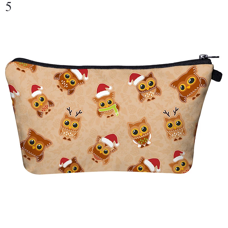 Модный мультяшный рождественский подарок Женская дорожная косметичка для