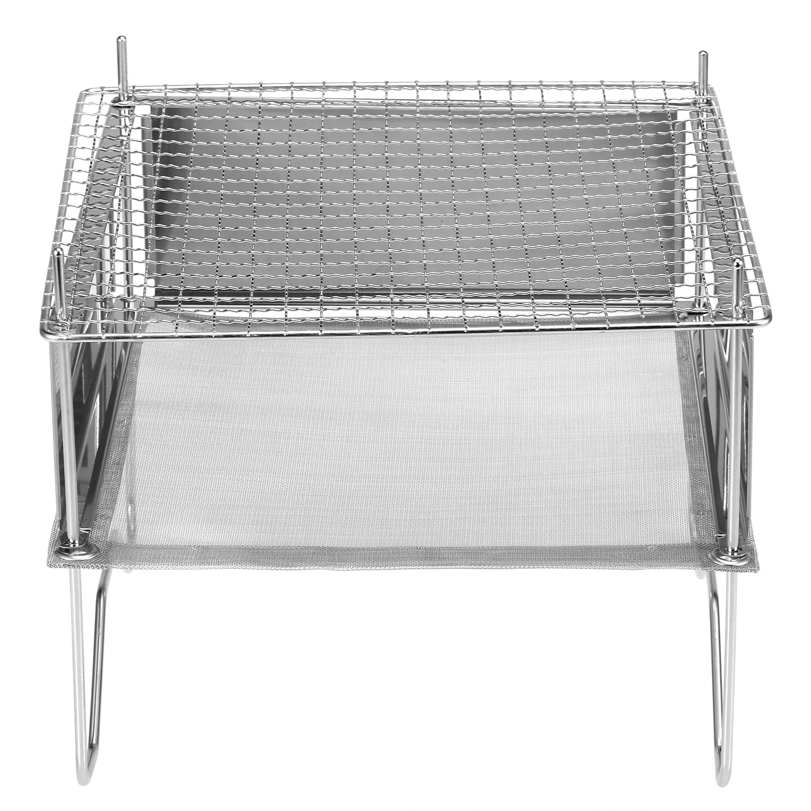 

Camping Wood Stove Portable Folding Stainless Steel BBQ Grill Wood Burning Stove for Picnic Garden Camping Backpacking