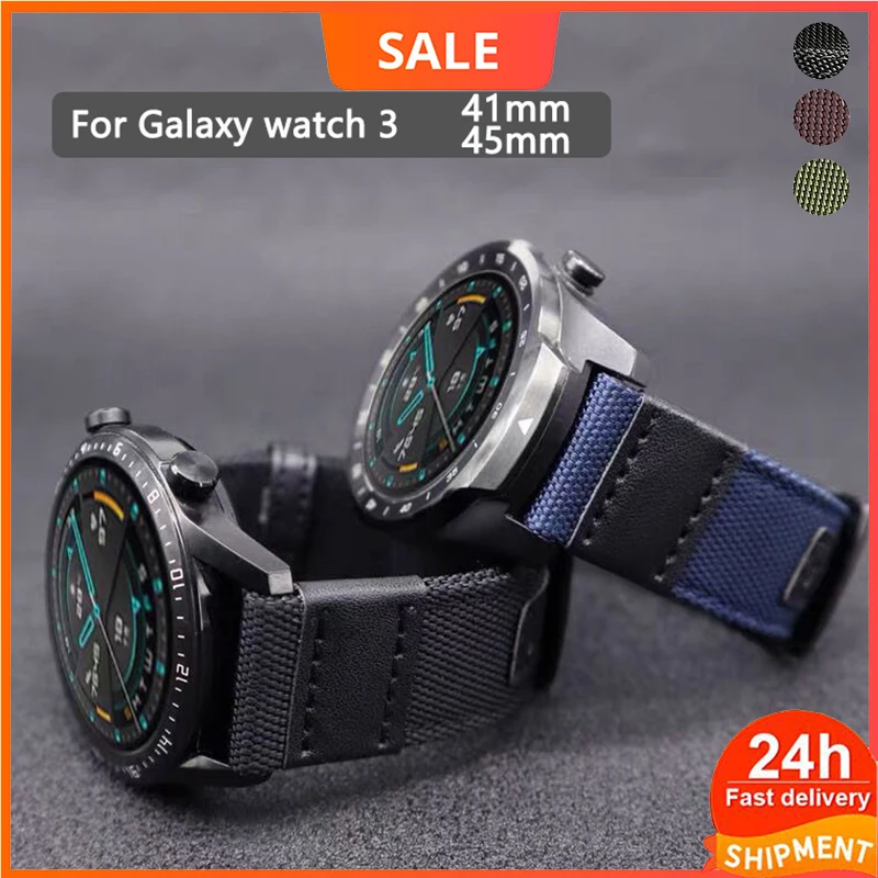 

Ремешок нейлоновый для Samsung Gear S3 Frontier/Classic, спортивный браслет для часов samsung Watch 3 41/45 мм, 20 22 мм