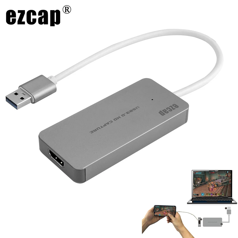 

1080P HDMI to USB 3.0 Type C Video Capture Card Game Recording For PS4 XBOX Switch Conference Windows MAC PC OBS Live Streaming