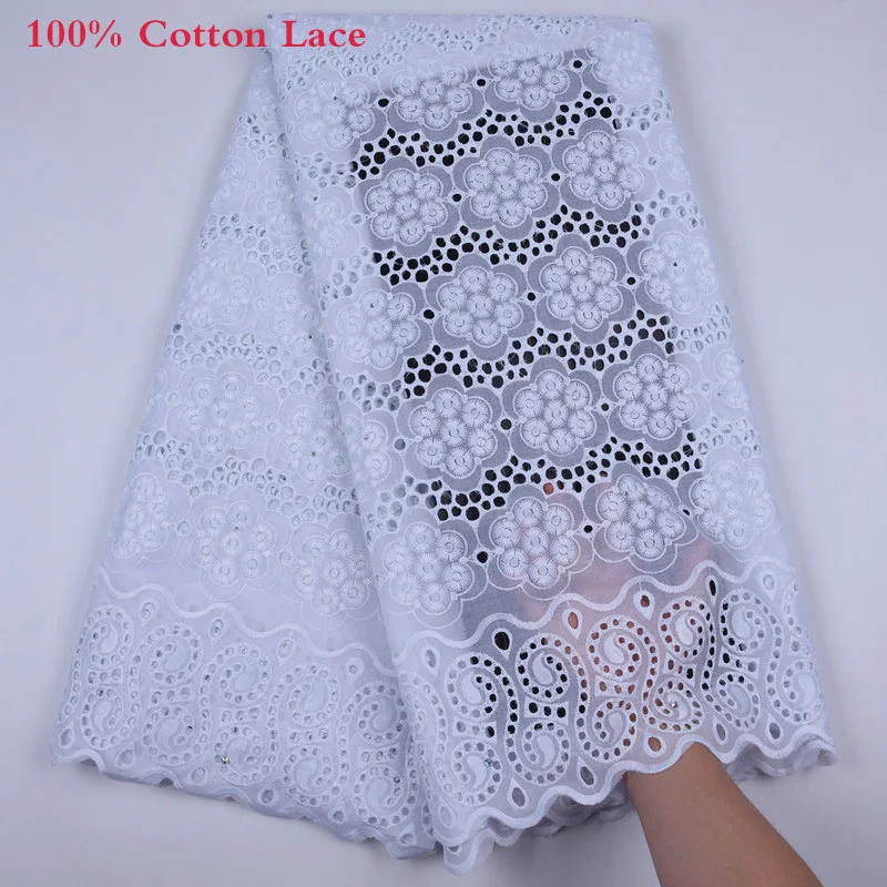 

Швейцарская вуаль кружевная ткань высокого качества кружевная белая Африканская Хлопковая сухая кружевная ткань для свадьбы Дубай Кружев...