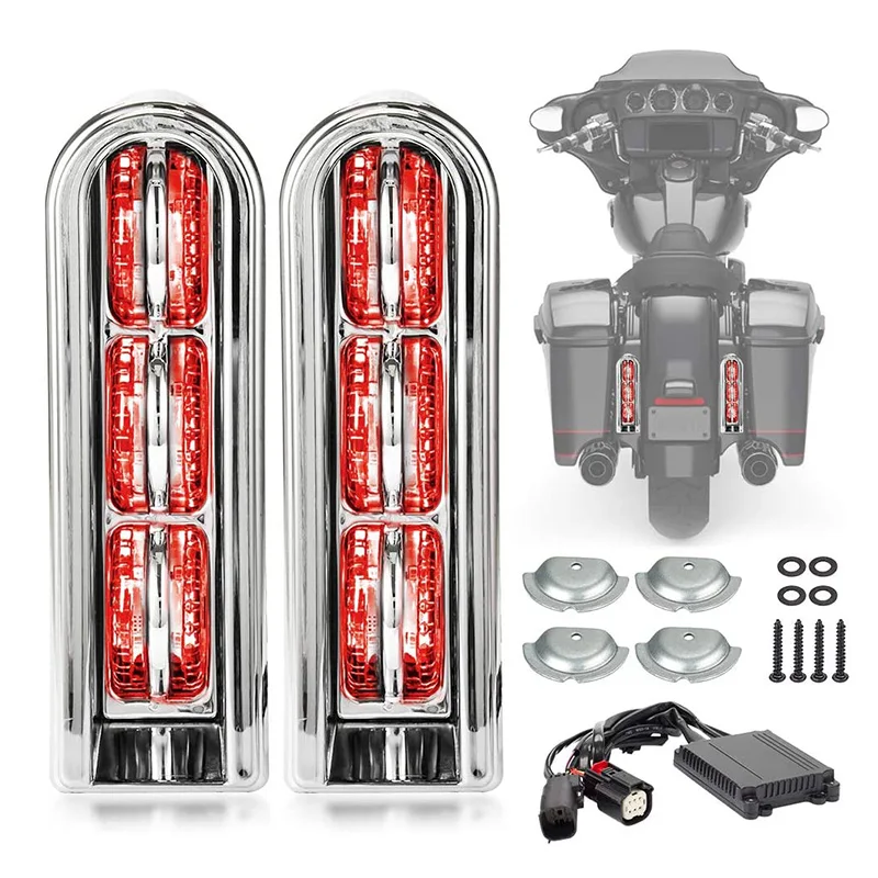 

Motorcycle Rear Saddlebag Accent LED Light Insert Filler Support For Harley Touring FLHTCU/L Electra Glide FLHT/L Road Glide FLT