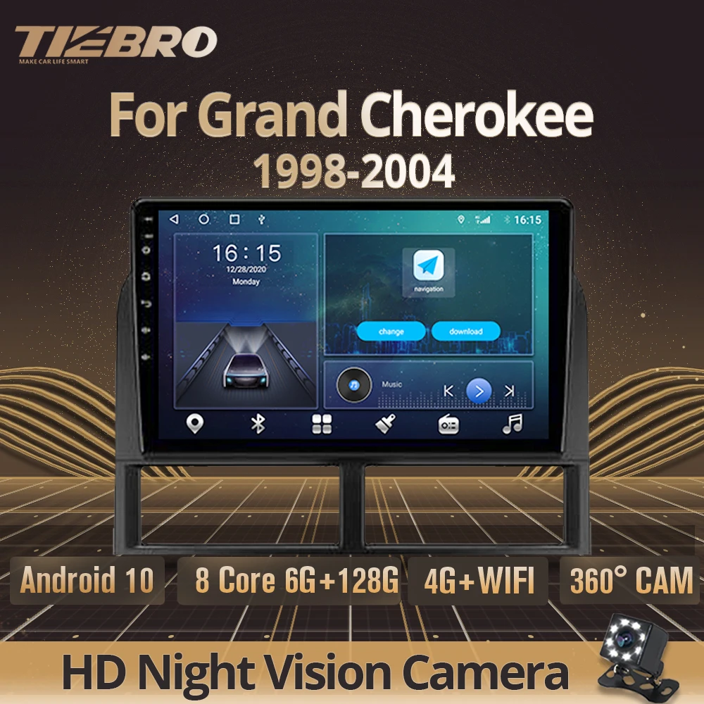 2DIN Android10.0 автомобиль радио для Jeep Grand Cherokee II WJ 1998 2004 GPS навигации стереофонический