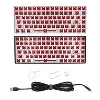 c1fb pcb mounting plate 84key keyboard hot swappable wiredbluetooth compatible2 4g three mode keyboard case