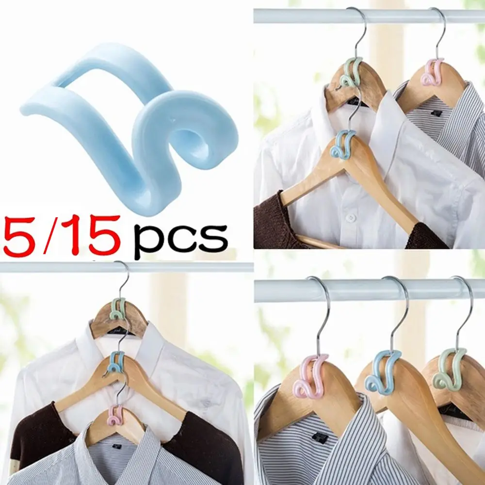 

5/15Pcs Mini Home & Living Household Easy Hook Clothes Hanger Hanger Holder Closet Organizer Storage Rack
