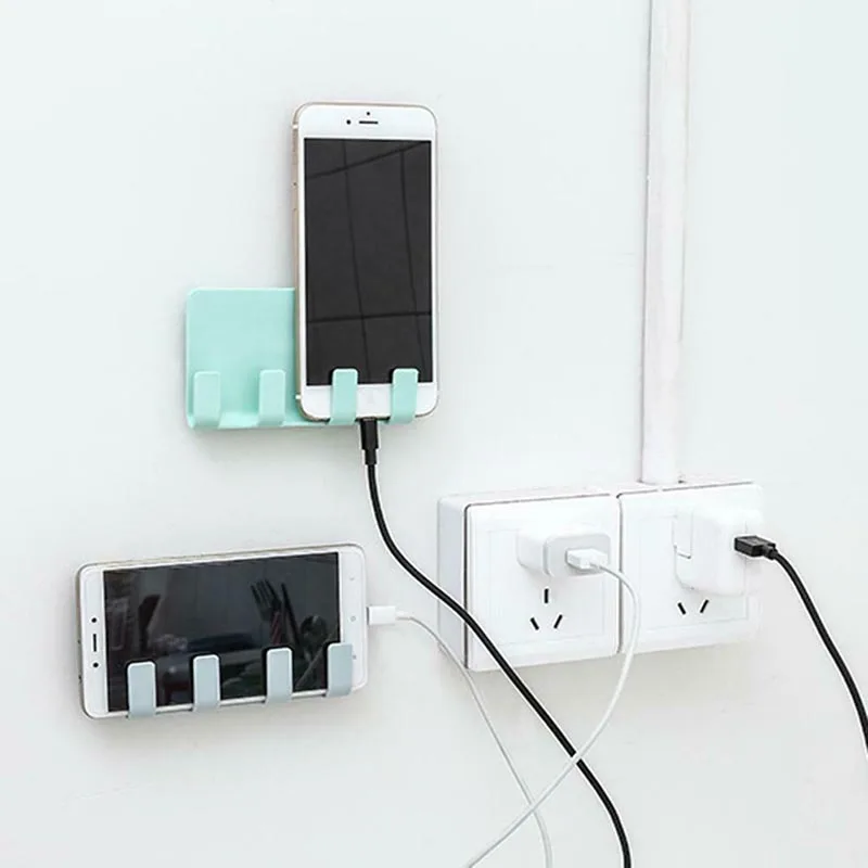 Высокое многофункциональное настенное 4 крючка стойка для хранения телефон