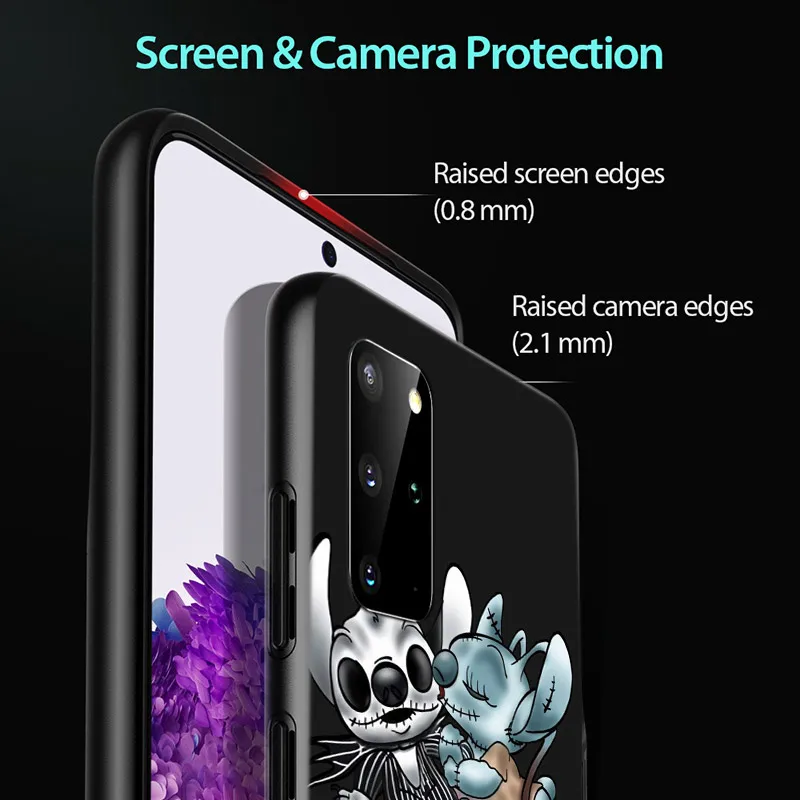 Cover Lilo Stitch Cartoon For Samsung Galaxy S22 S21 S20 Ultra Plus Pro S10 S9 S8 S7 4G 5G silicone Soft Black Phone Case