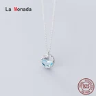 Женское Ожерелье La Monada из серебра 925 пробы, цепочки на шею, рыбий хвост, круглый кулон, ювелирные изделия для женщин, ожерелье для девушек из серебра