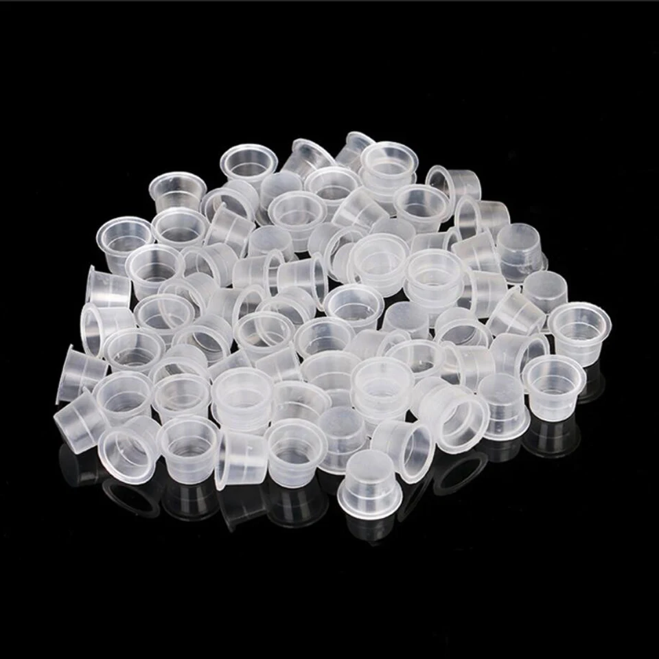 Чернила для татуировки чашка пигмента 100 шт. Большое среднее маленькое цветное