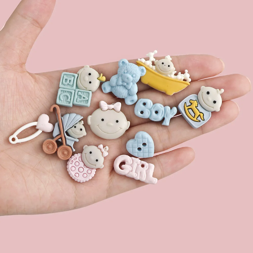 20 шт./компл. милые Kawaii украшение душевой кабины плоские пластмассовые Кабошон DIY Скрапбукинг полимерные кабошоны аксессуары детский бант для волос