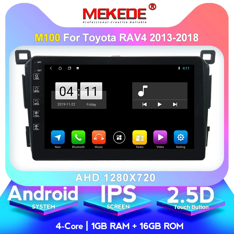 MEKEDE 2din Android 10.0 Car Radio Player for Toyota RAV4 Rav 4 2013-2018 GPS Navigation Wifi Video 4G RAM 64G ROM 2 din NO DVD - купить по