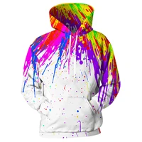2021 new 3d hoodie boys and girls painted spots 3d printed long sleeved hat sweatshirt street pullover tops