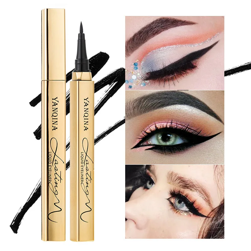 

Hot Selling Yanqina Cool Black Liquid Eyeliner Wholesale Waterproof Not Smudge Eyeliner Domestics Makeup Gift for Women 8682