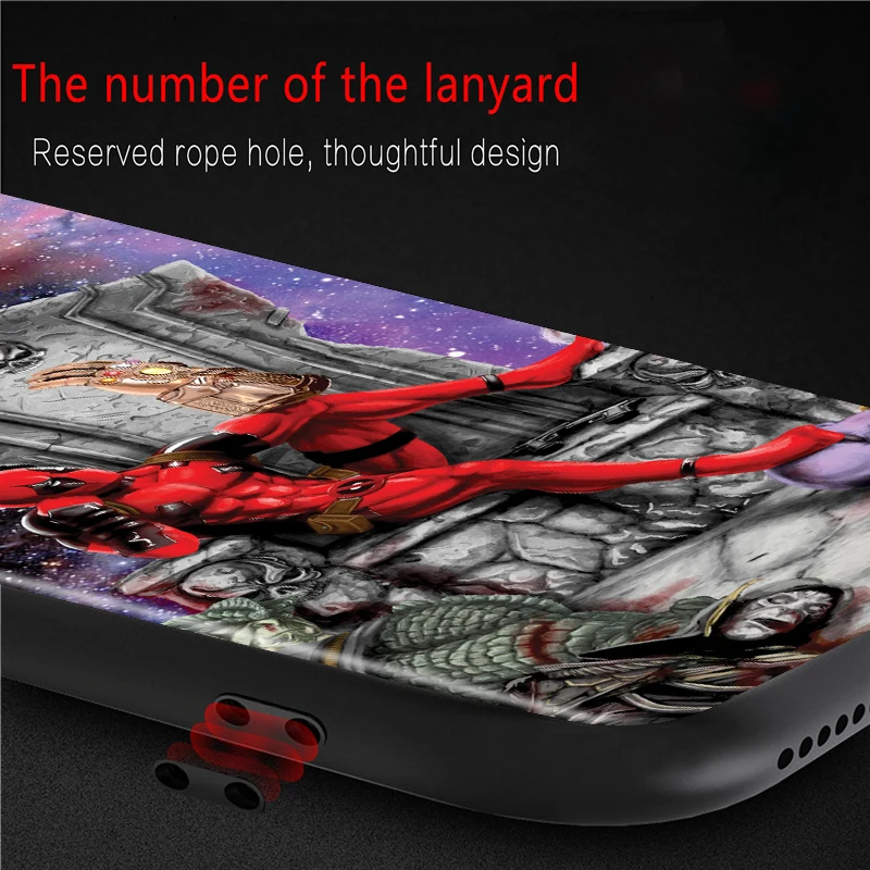 

Soft TPU Cool Marvel Deadpool Shockproof Cover For Xiaomi Redmi K40 K30i K30T K30S K30 K20 10X Ultra Pro Black Phone Case