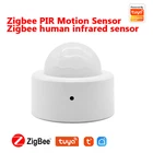 Датчик движения PIR Smart Tuya Zigbee3.0, детектор человеческого тела, домашняя сигнализация, миниатюрный датчик движения PIR, для использования с шлюзом