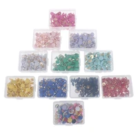 100pcsset colorful metal push pins paper map cork board capped headed fixing thumb tacks pin office school supplies