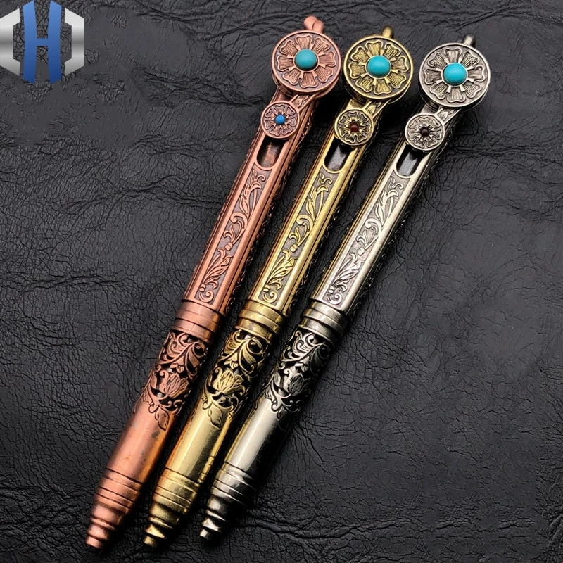 Ручка авторучка Механическая в ретро стиле креативная декомпрессионная пулемет