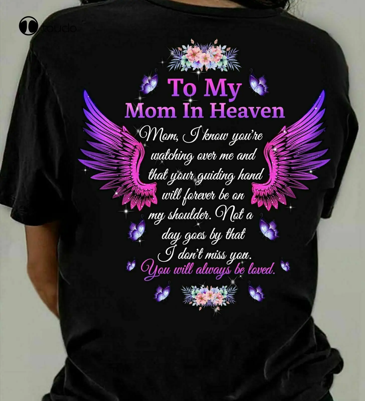 

Футболка для моей мамы на небесах, задняя сторона, подарок на день матери, день рождения, мамы