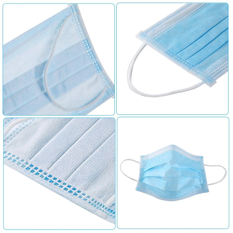 

Dropshipping Dust Mask Respirator Face-Masks Safe Breathable Anti-Fog Dust Flu Mouth 3 Ply Loop Anti Smoke Mask Disposable Mask
