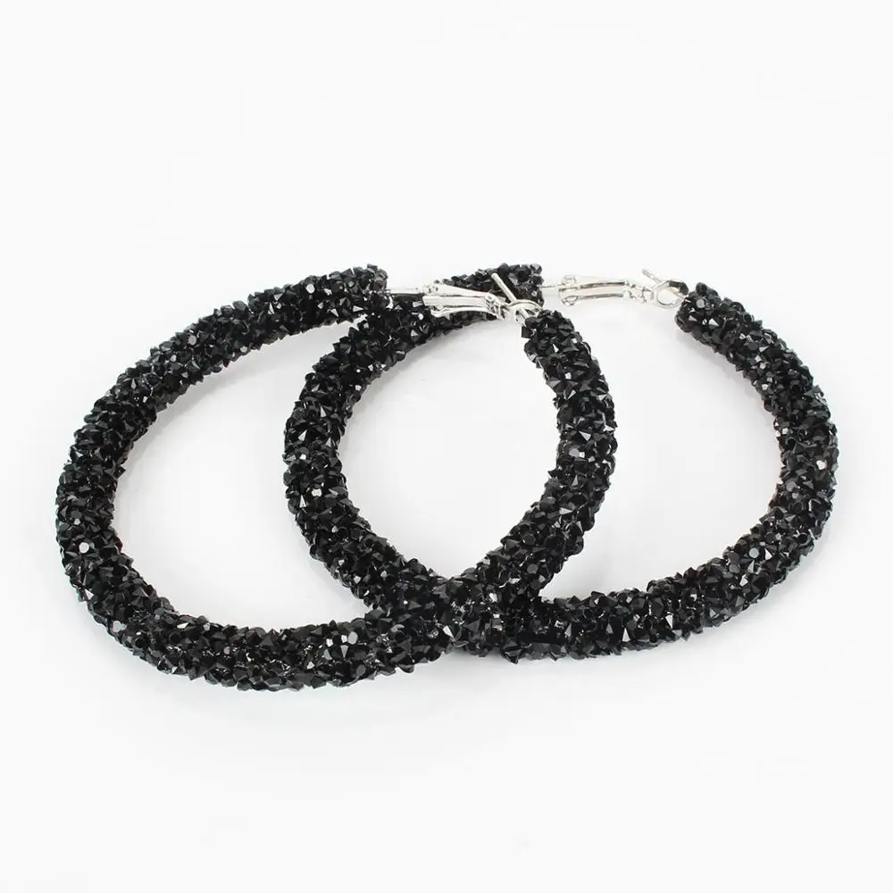 Модные женские серьги кольца Earrrings ювелирные изделия лом стразы гвоздики из