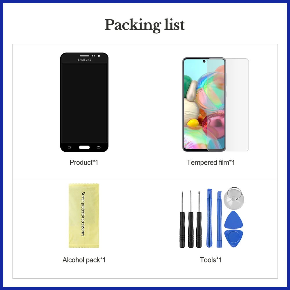100% ЖК дисплей Teat J320 для Samsung Galaxy J3 J320F SM 2016 сенсорный экран дигитайзер в сборе