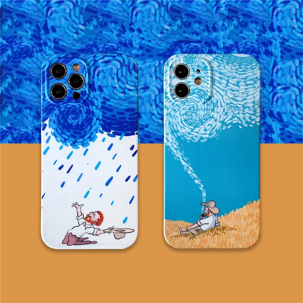

Luxury Artist Vincent Willem Van Gogh Painting Phone Case for IPhone 7 8 Plus Se2 12 Mini 11 X XS Max XR Fashion Cover Coque