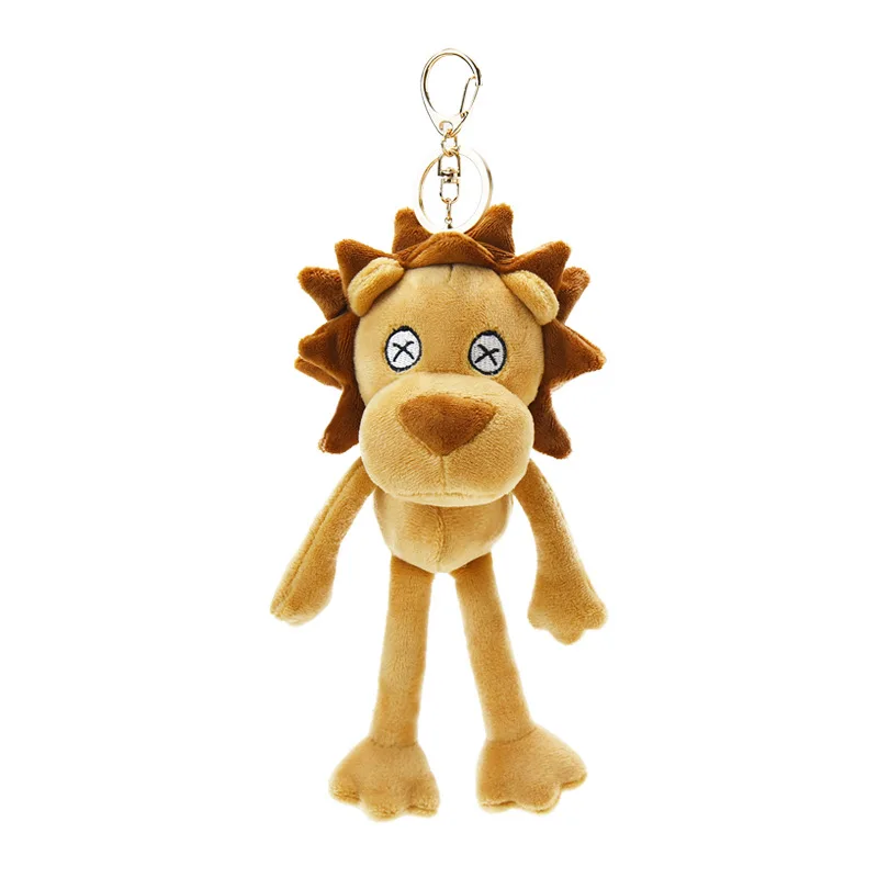 

Plush Lion Doll Pendant Decorations 21cm Cute Skin-Friendly Animal Keyring Keychains Women Girl Men Bag Lucky Hangings