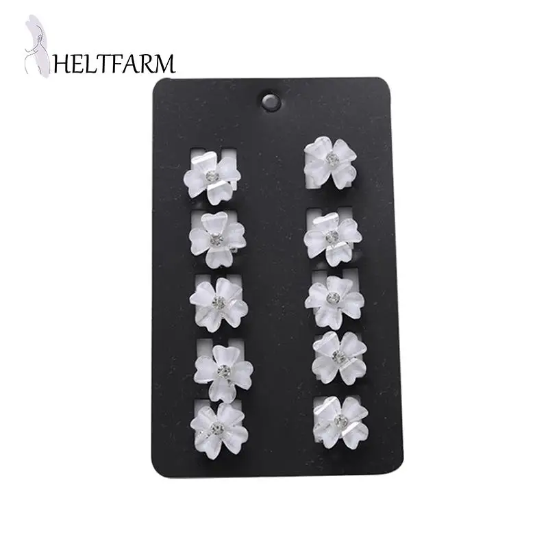 Заколки-крабы для волос с кристаллами 10 шт. |