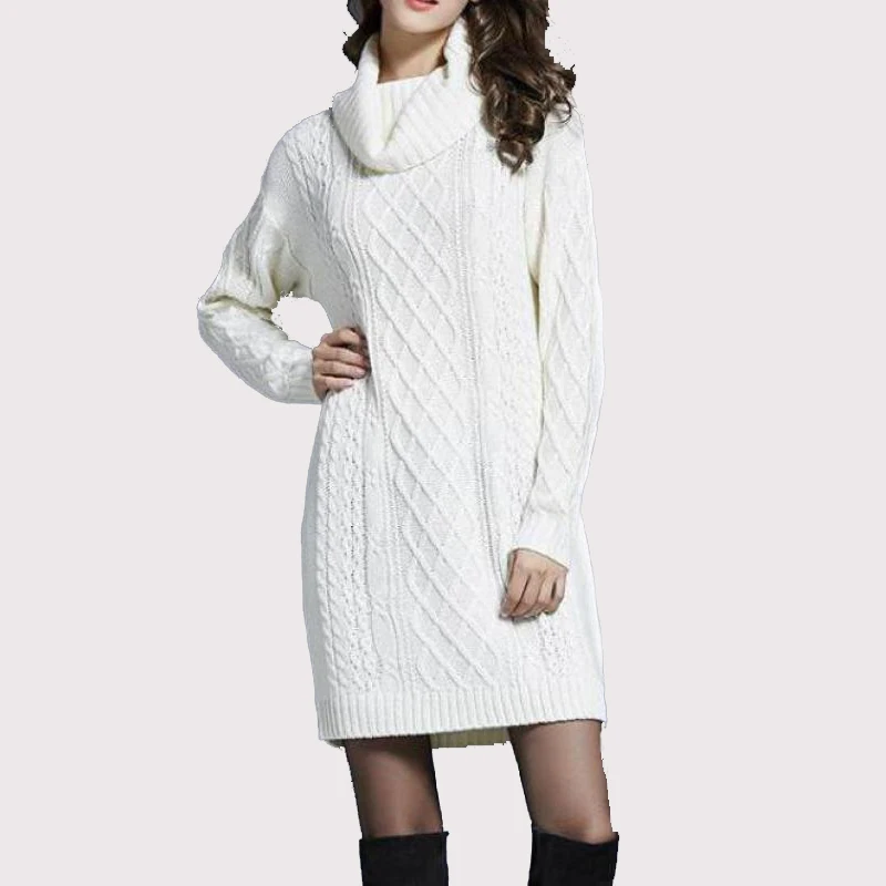 Зимнее офисное женское трикотажное платье 6 однотонных цветов водолазка длинный