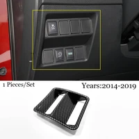 for nissan qashqai j11 2014 2019 abs carbon fibre head fog light lamp adjust button switch control cover car styling accessories