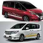 2 шт., наклейки на автомобильные двери и боковые наклейки для Nissan Серена c25 c26 c27, аксессуары для тюнинга автомобиля, виниловая пленка, наклейки, графика гор