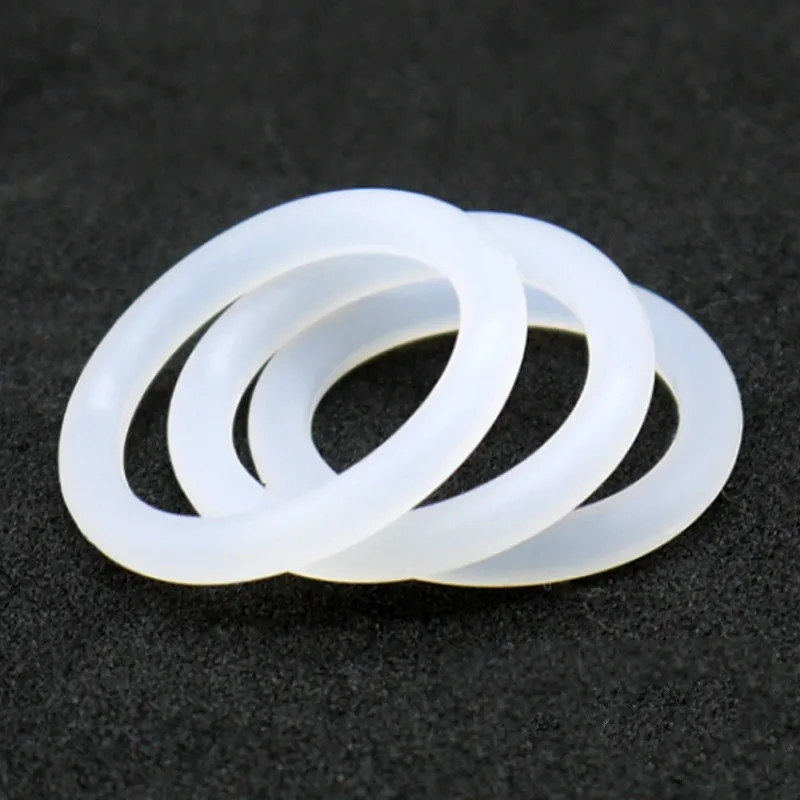 

CS 1mm OD 4-40mm White Food Grade Silicon Rubber O-Ring Seals Gasket