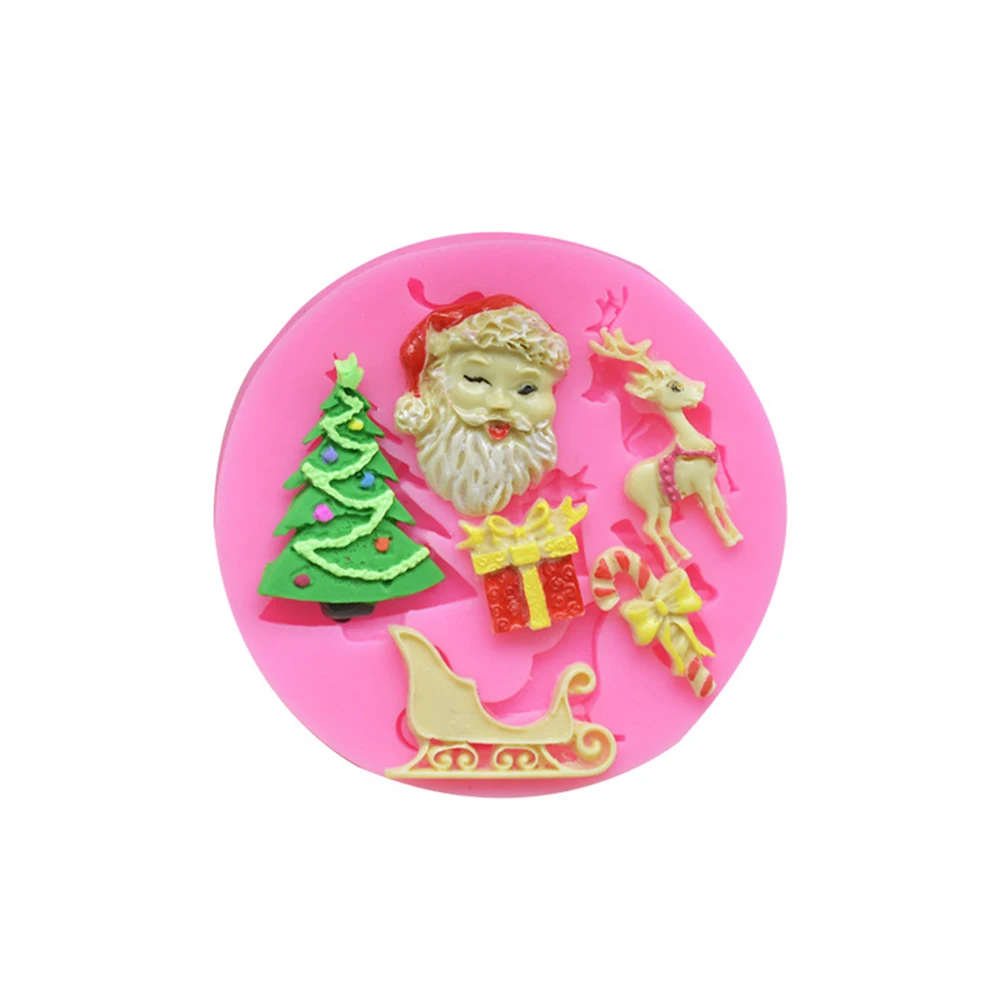 Новогодняя Рождественская елка Дизайн силиконовая форма помадки сосновые орехи