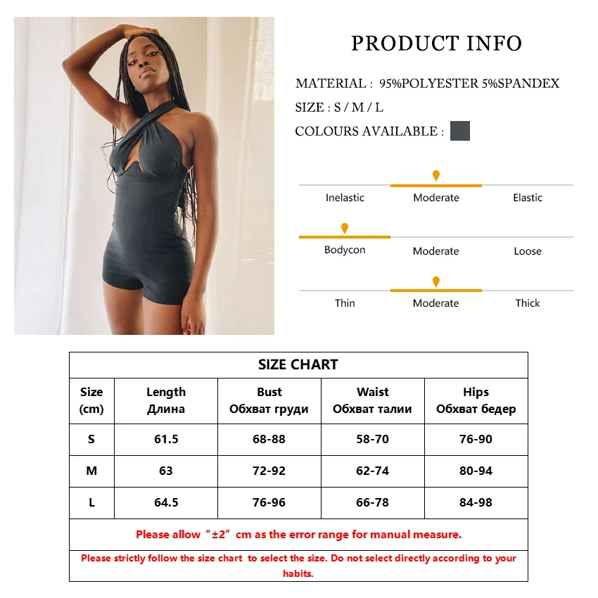 

Clacive Fashion Balck Halter Women Jumpsuit Summer Sexy Backless Hollow Out Women Romper Casual Slim Overall Lady Clothing 2021