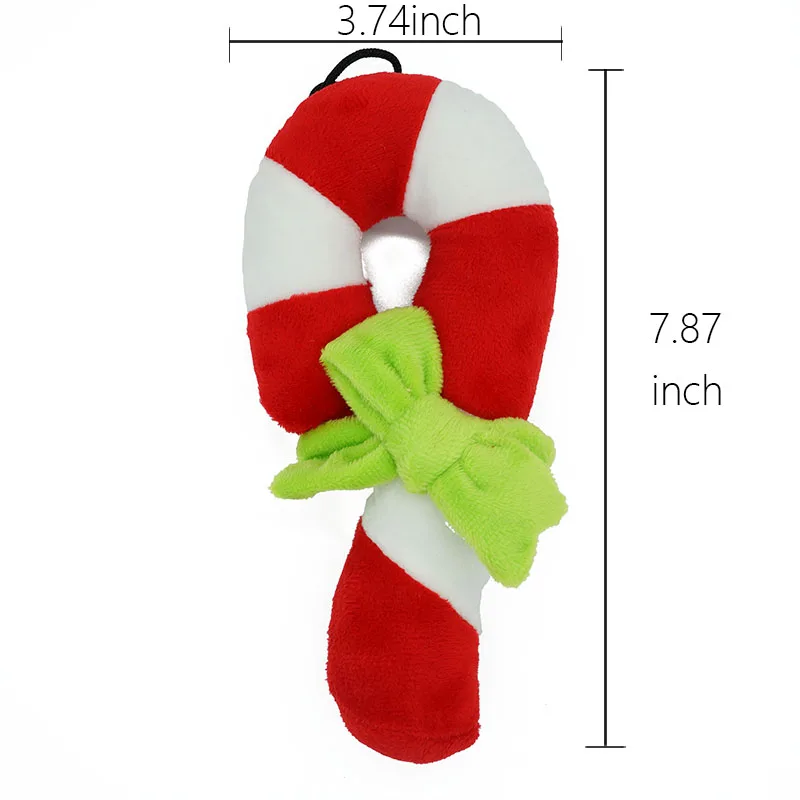 Christmas color 1 psc игрушка собака щенок большая игрушка для собак Рождественская тростниковая форма вокальная жевательная игрушка сопротивление укусам Домашние животные вечерние принадлежности игрушки для домашних животных - Цвет: Christmas color