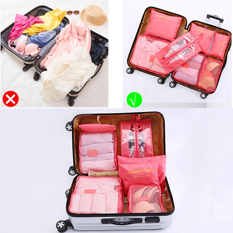 7 шт. дорожная сумка для хранения багажа органайзер одежды | Дом и сад