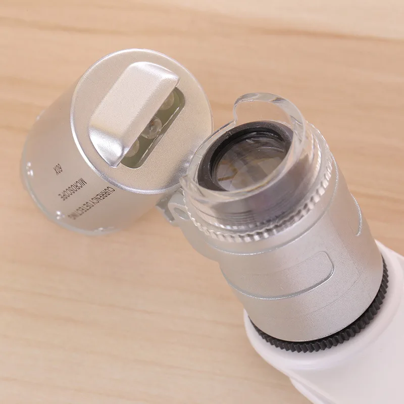 Микроскоп Универсальный с клипсой ювелирное увеличительное стекло со