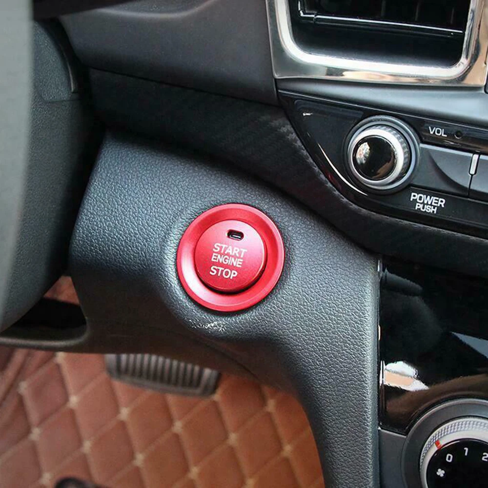 Кольцо наклейки на кнопки для салона автомобиля Elantra Avante 2017 2020 красный