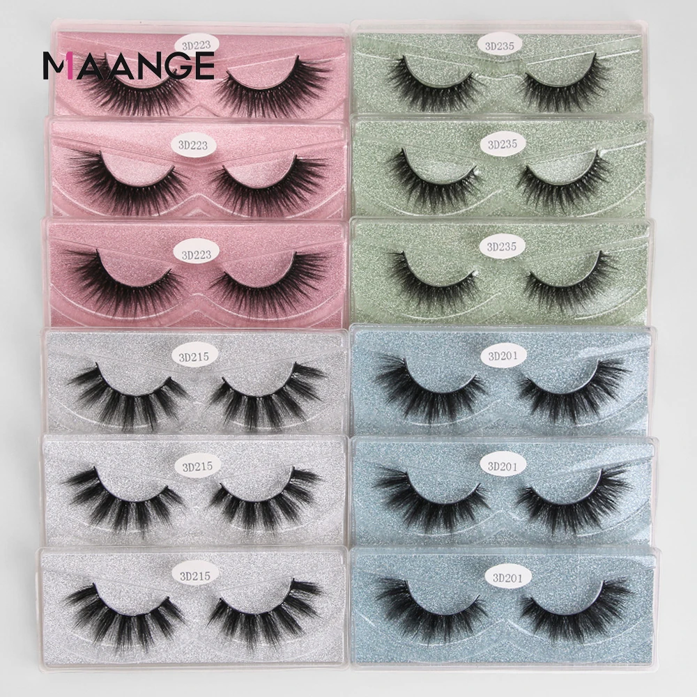 Ресницы Накладные MAANGE 3D из искусственной норки ресницы ручной работы для макияжа