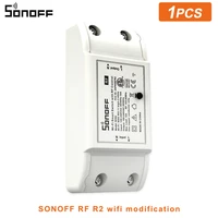 sonoff rf r2 wifi switch 433mhz rf remote controller smart home automation via ewelink app diy timing module ac 90 250v 220v