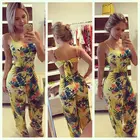 Женский Облегающий комбинезон, летний клубный комбинезон для вечерние, Облегающий комбинезон с расклешенными цветами, 2021