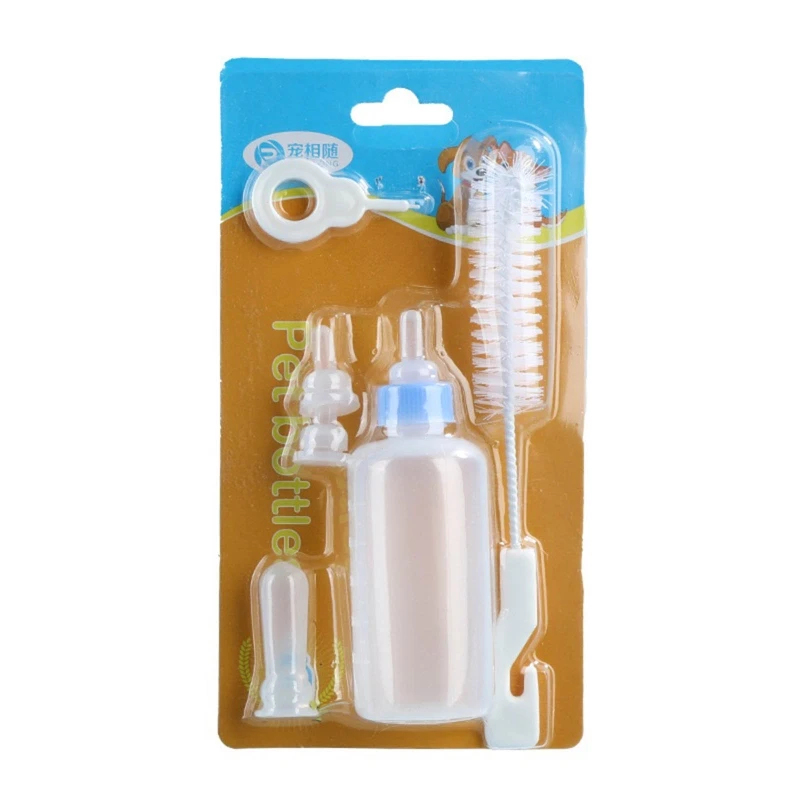 

Mini Nipples for Kitten Puppy Small Pet Feeding Tool Bottle Brush to Clean Nursing Replacement Mini Nipples with Needle
