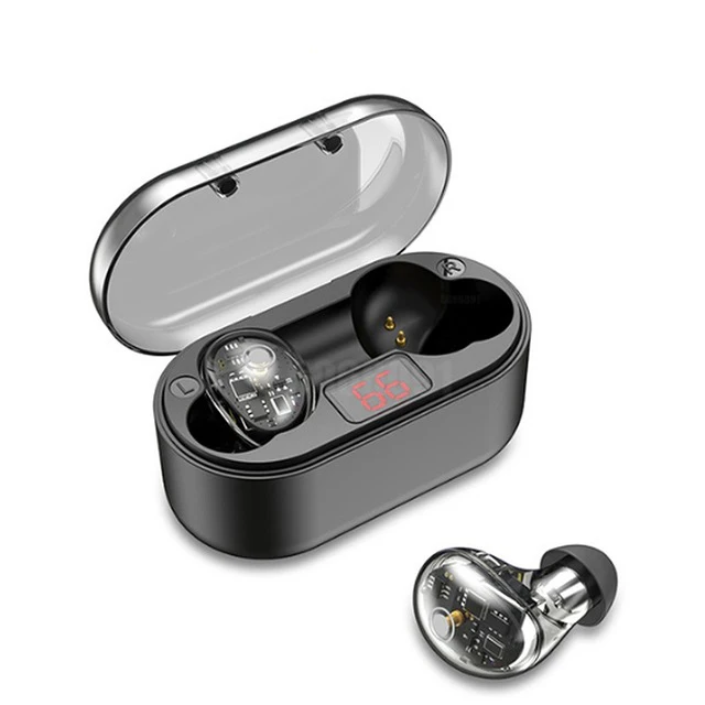Беспроводной наушники вкладыши TWS Bluetooth 5 0 светодиодный цифровой Дисплей Шум