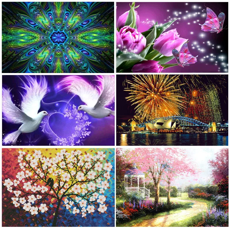 Алмазная 5D Вышивка Цветы и животные|Алмазная мозаика вышивка| |