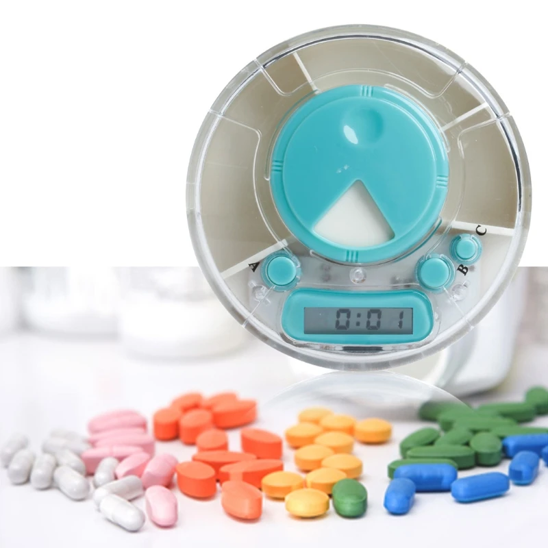 

Digital Pill Box Timer Alarm Clock Reminder Medicine Organizer Container Case